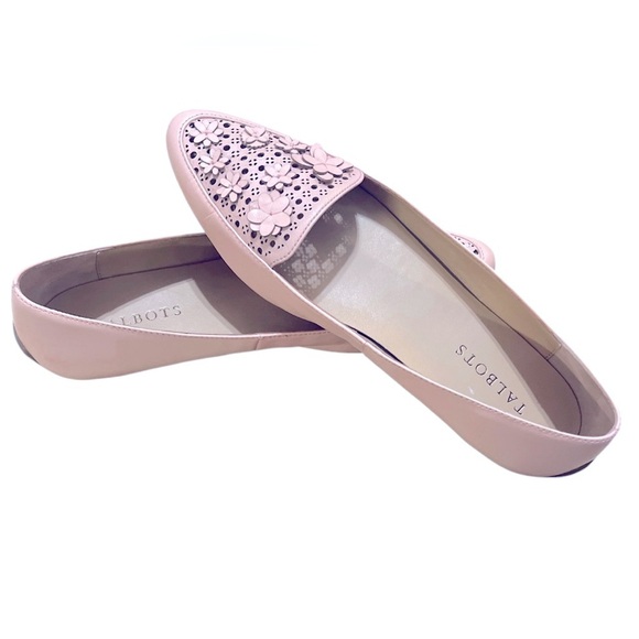 Talbots Pink Floral Cutout Ballet Flats - Picture 3 of 6